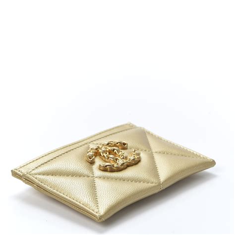 Chanel Gold Card Holder 